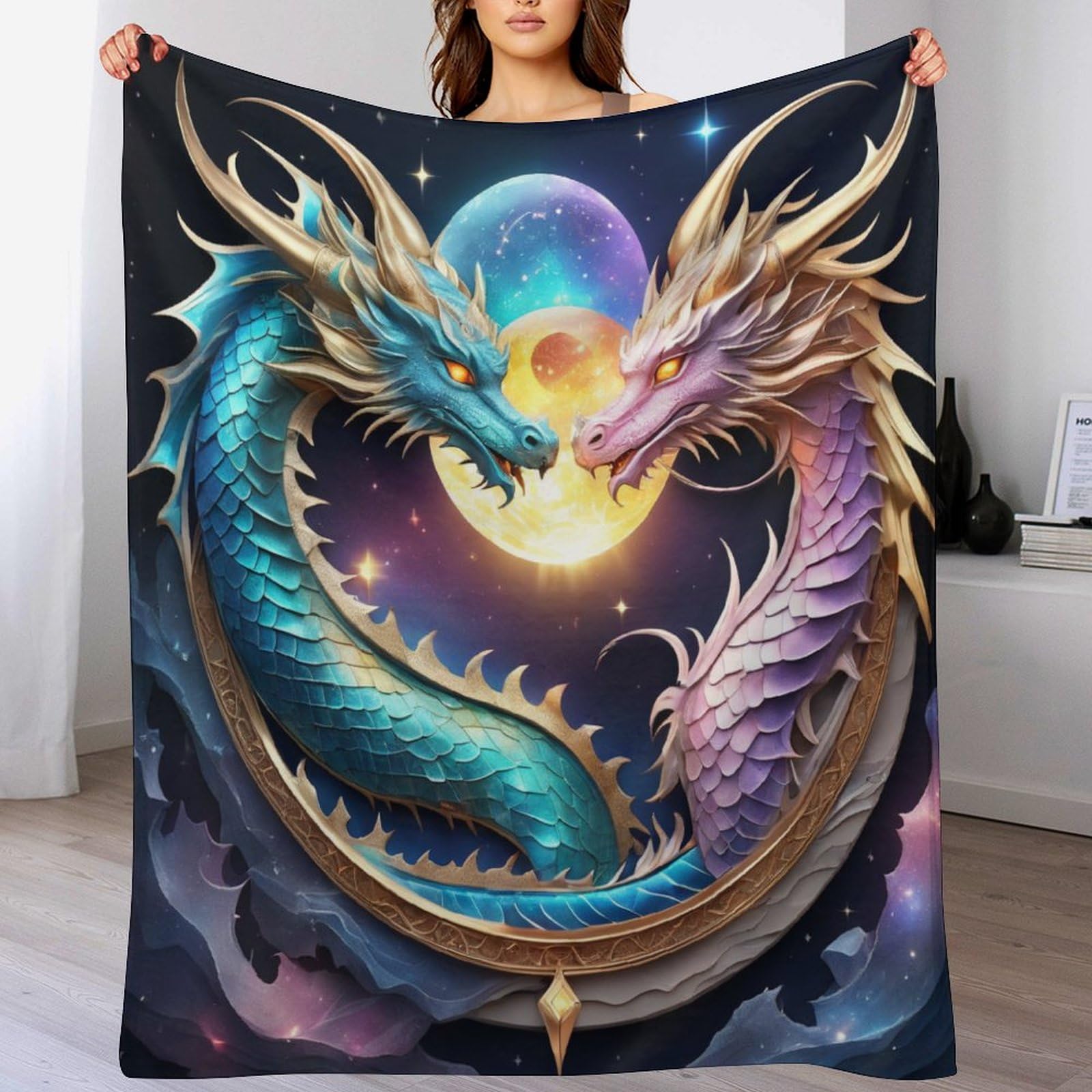Manta de dragón térmica para el frío en el salón y dormitorio