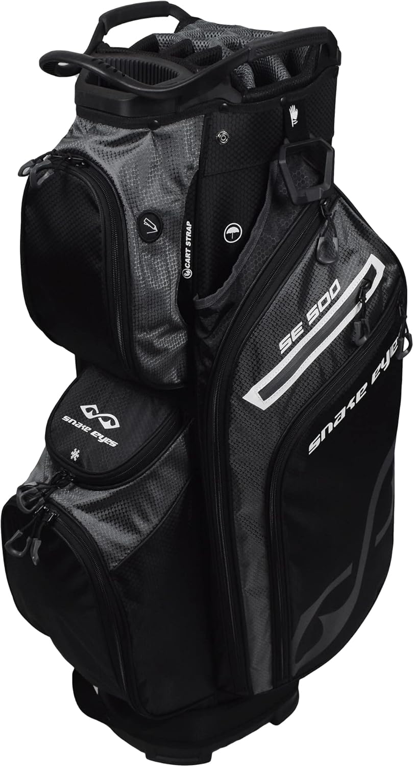 Snake Eyes Golf SE500 Ultra Premium 14 Way Divider Cart Bag Black/Gray