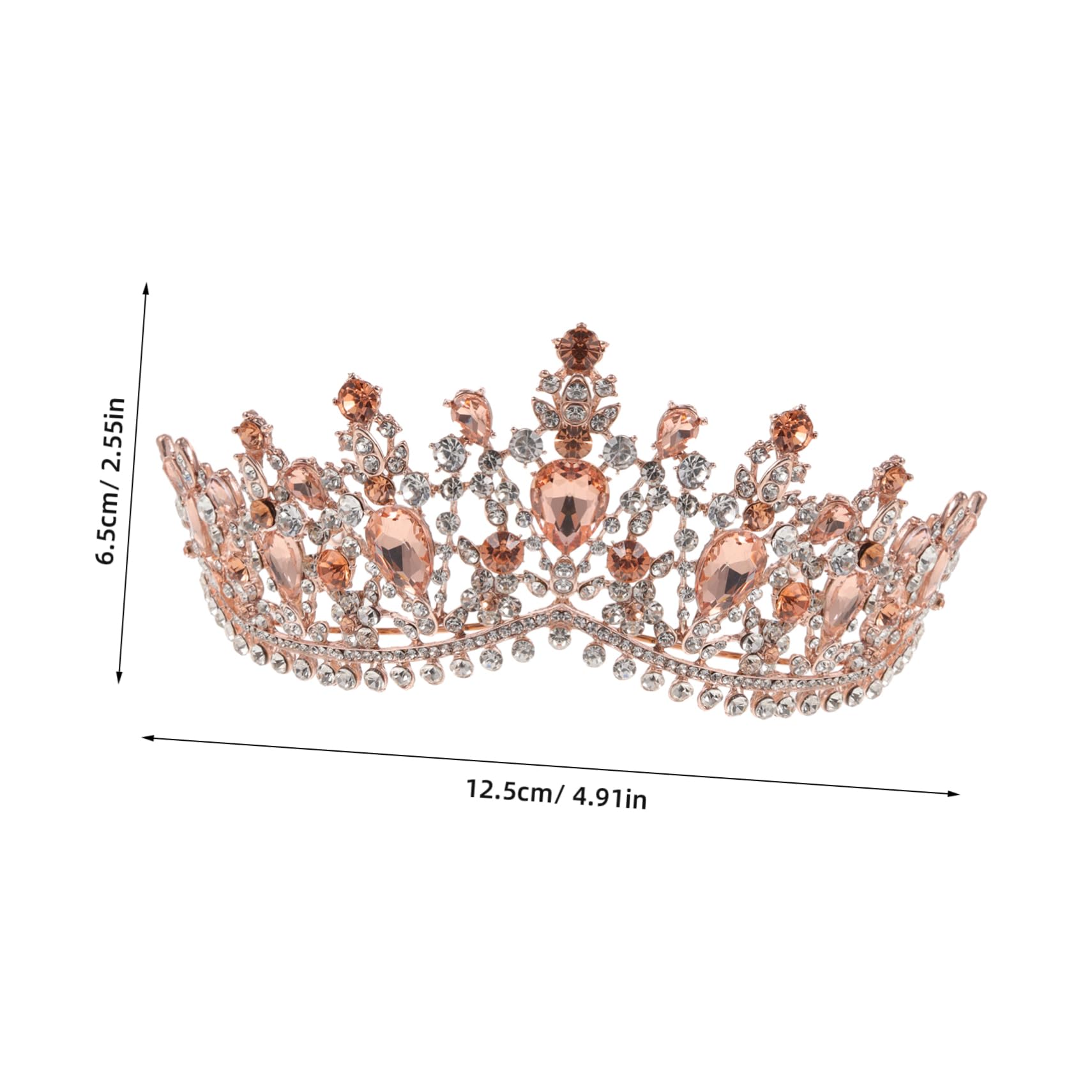 FOMIYES 2 Piezas Novia De Cristal Tocado De Novia Diadema De Cristal Reina De Halloween Tiara De Reina De Cristal Diamantes De Imitación Completos Para El Cabello Dama De Honor