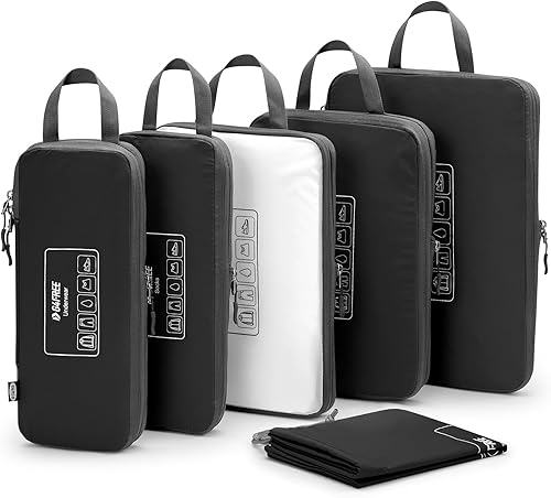 G4Free Juego de 6 cubos de equipaje para viajes, bolsas organizadoras de equipaje para accesorios de viaje, artículos esenciales de viaje, cubos de