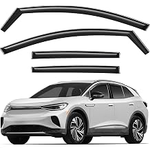 Window Deflectors Smoke Tinted in-Channel Side Window Vent Visor Deflectors Rain Guards Compatible with Volkswagen ID.4 2021-2026 - 4 pcs. GW0843