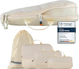 Organisateur Valise Compressible – Sac de Compression Voyage, Packing Cubes et Pochette Rangement – Idéal pour Rangement Valise et Organisation de Voyage