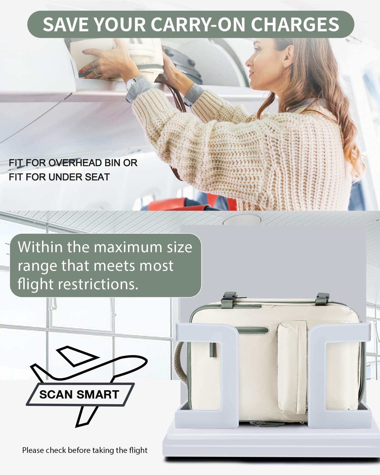 BJLFS Borse da Cabina per Ryanair 40×20×25 Bagaglio a Mano Easyjet 45×36×20 Borsa Zaino da Viaggio, Zaino da trekking,Zaino Casual per laptop da 14 pollici per scuola