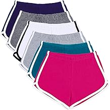 Buy 6-stycke bomull sport kort yoga byxa dans shorts kör shorts