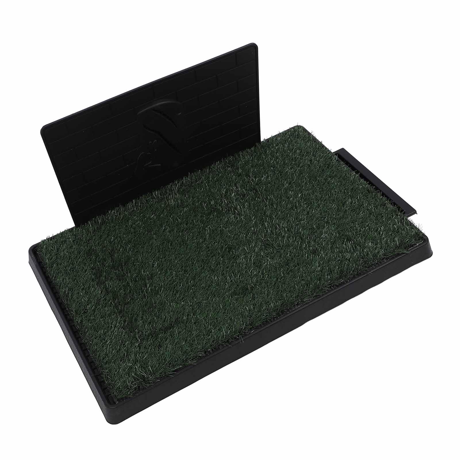 Qcwwy Orinal con Parche de Hierba para Perros, Césped de Baño para Perros de Entrenamiento, Reutilizable, Artificial, Lavable, con Deflector de Orina y Bandeja para Perros (Tamaño