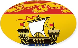 CafePress New Brunswick Flag Sticker (Oval 50 pk)