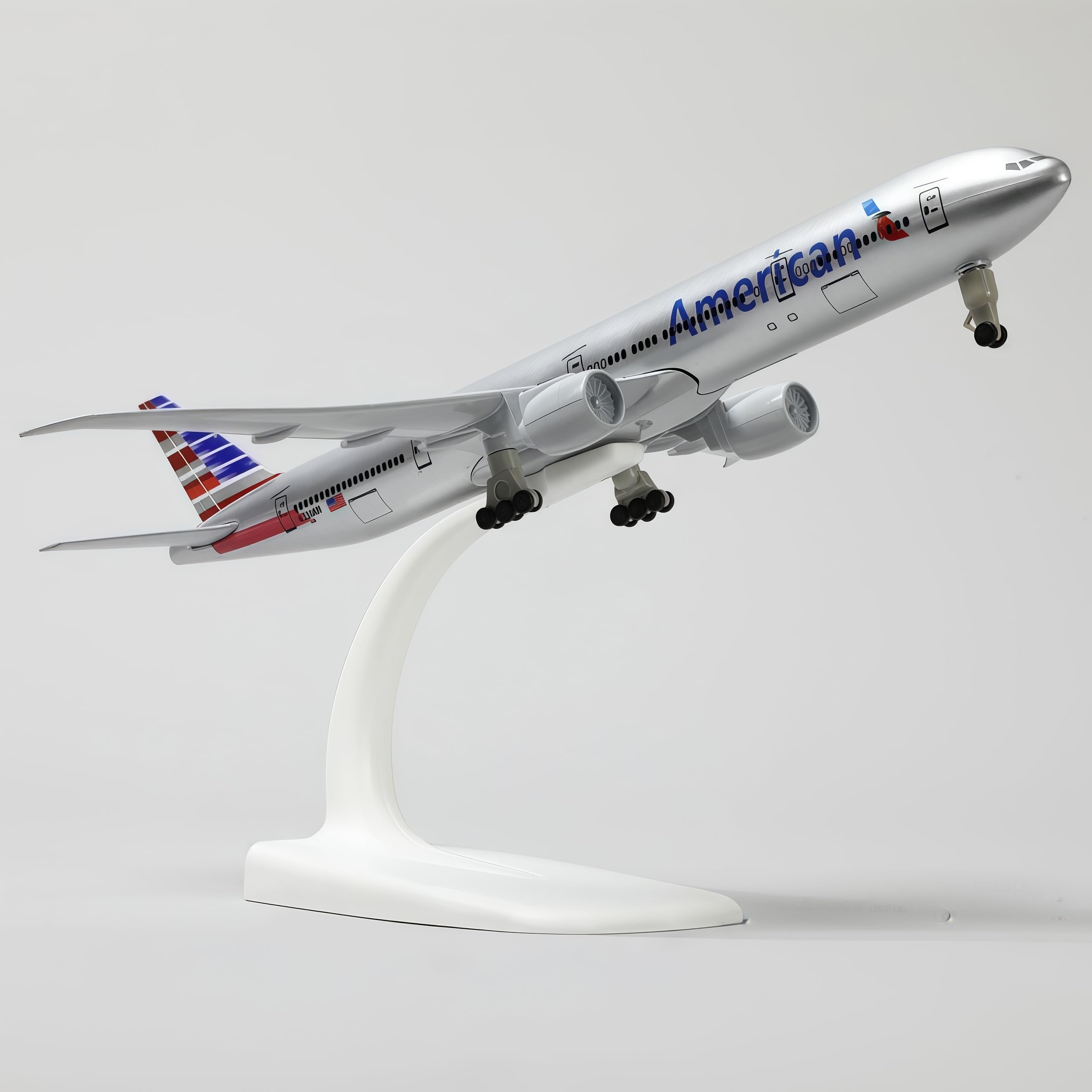 Lgsrsnxhtx B777 Model Plane 20Cm Model Plane 1/300 Diecast Metal Airplane Model United B777 With Stand Aircraft Collectible For Aviation Enthusiasts,Desktop Decor Gift For Adult