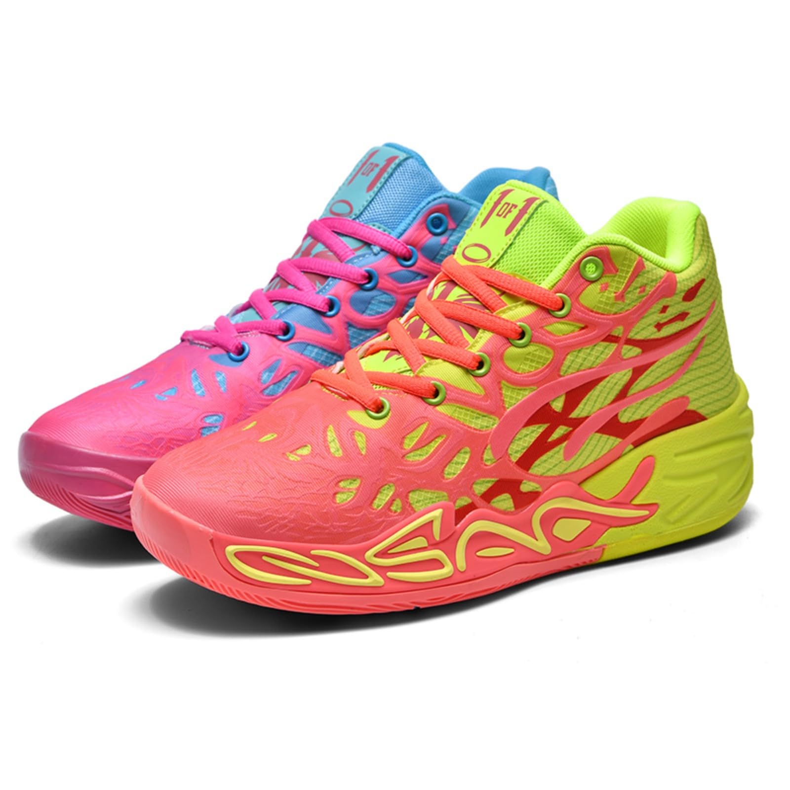 Scarpe da Basket da Uomo, in Mesh, Traspiranti, alla Moda, Sportive e for Il Tempo Libero, Scarpe Sportive(Blue Green,41 EU)