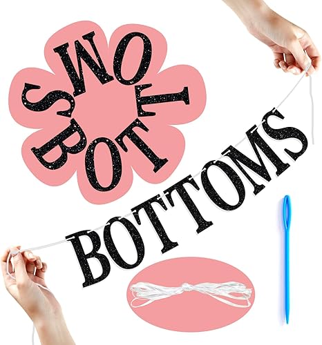 Miniatura 7 de Bottoms Up Y'all Banner  Divertido cartel de fiesta de alcohol  Despedida de solteracompromisobodafiesta de cumpleaños, suministros de decoración de