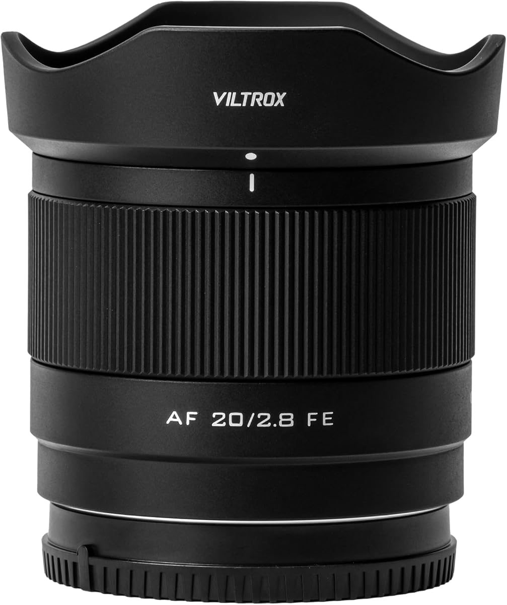 VILTROX 20mm F2.8 FE Full Frame Autofocus Lens for Sony E Mount | Full Frame Autofocus, Wide Angle, Prime Lens, Lightweight, Compatible with Sony A7CII A7CR a7RⅣ a7RⅢ A6700 ZV-E10 a6600 a6500