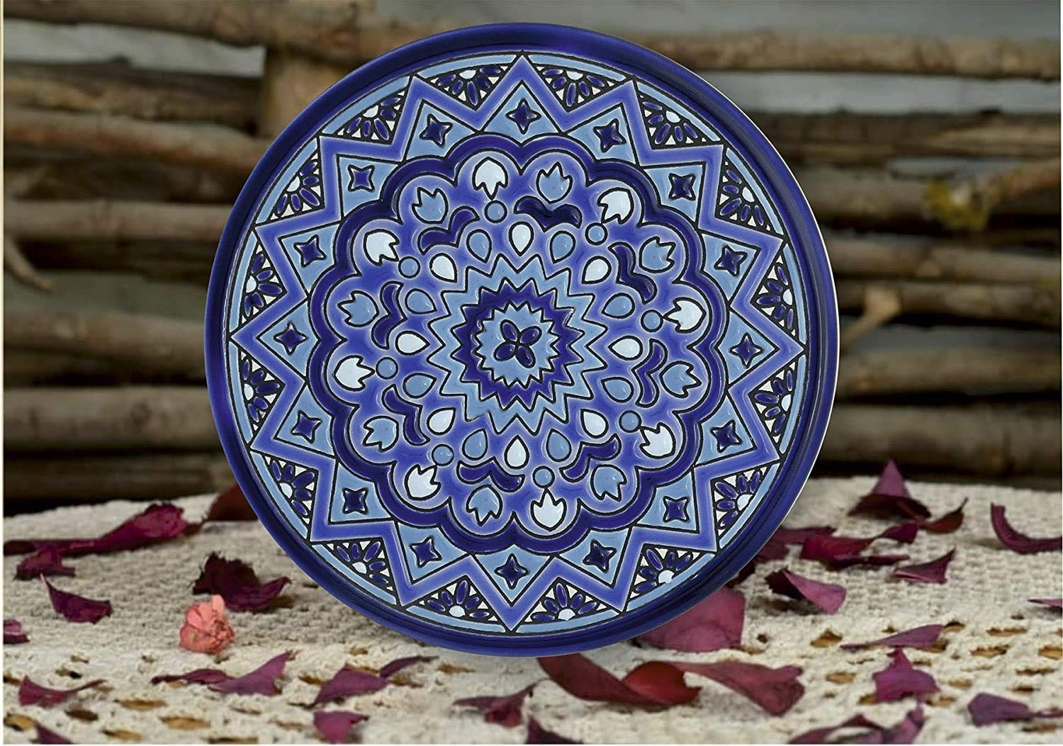 Grabado y Cerámica España .Platos Decorativos para Pared, Pintados a Mano con la técnica de la Cuerda Seca .Cerámica Andaluza.51444