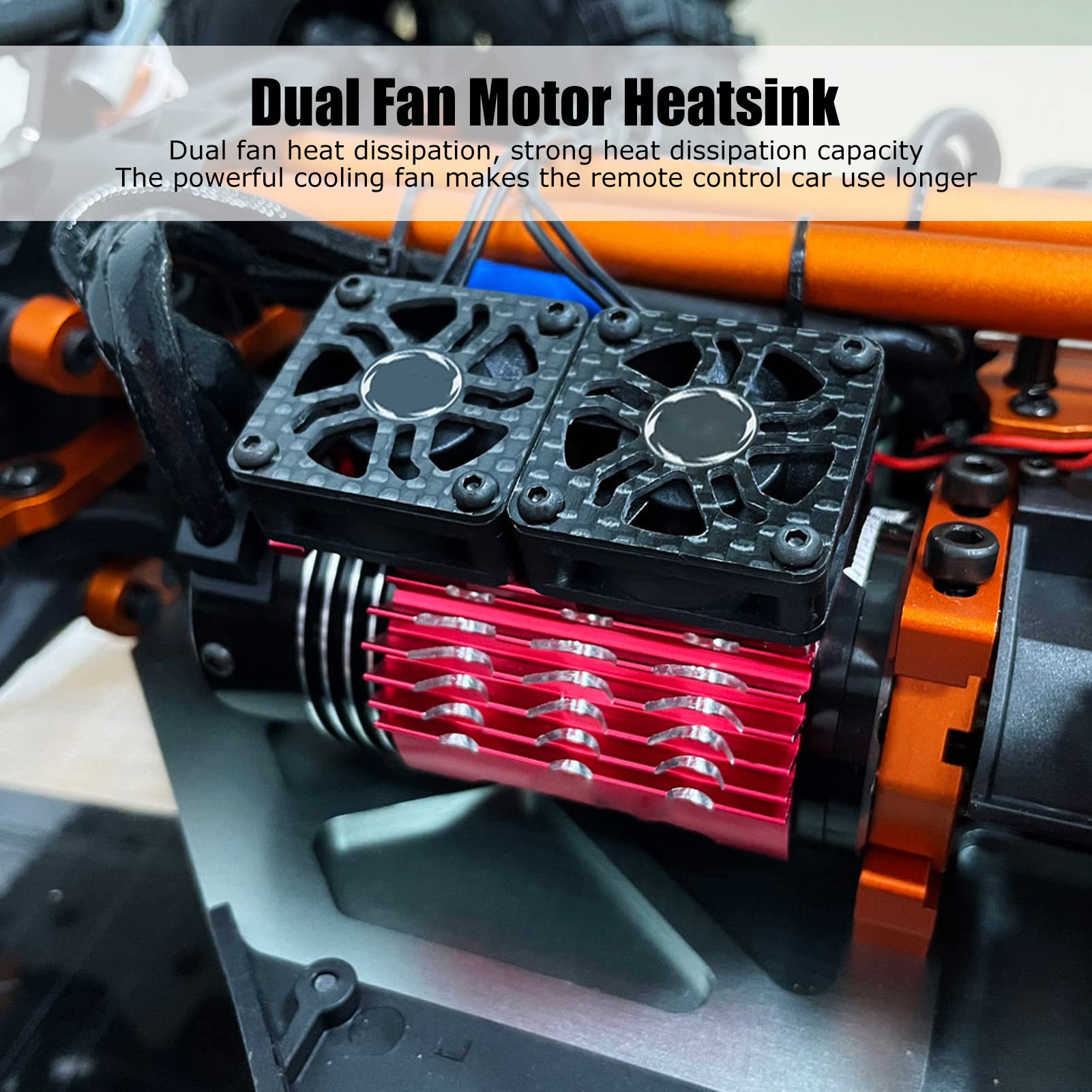 Dissipatore Doppia Ventola In Alluminio Per Motori Brushless RC | 8.4V 16000 RPM Per Auto 1/5, Modelli 5682/5692