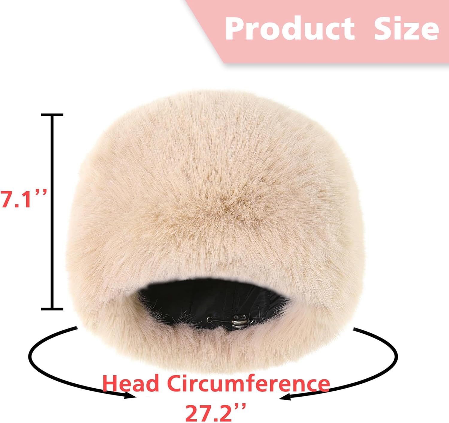 Winter Faux Fox Fur Hat for Women Beanie Skull Cap Furry Bucket Hat Ushanka Cossack Russian Style - Image 5