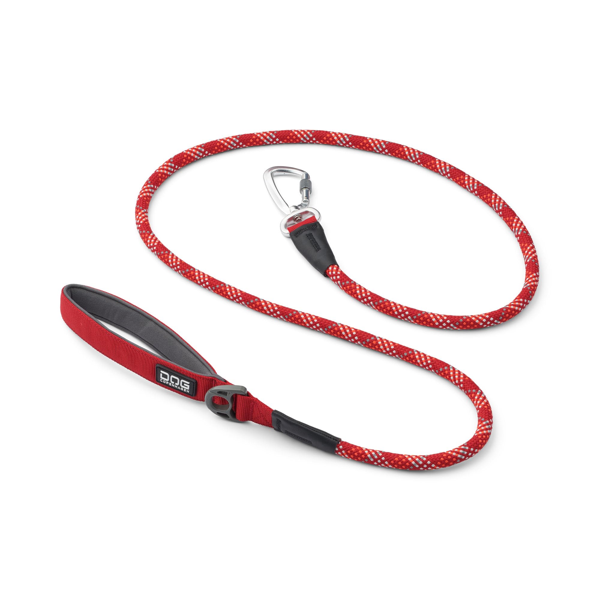 DOG Copenhagen Urban Rope 3.0 Dog Lead - Dog Training Lead - Dog Leash - Reflective Trim - Durable - For Small, Medium and Large Dogs - 160cm - Locking Carabiner - Padded Handle, Classic Red, S — image 1