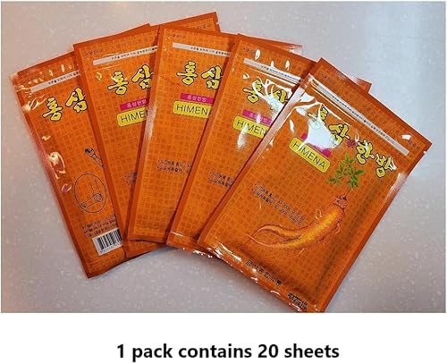 Miniatura 2 de HIMENA Parche de hierbas de ginseng rojo para rodilla, articulación, cuello, espalda, músculo, hombros, 2 paquetes de 40 parches