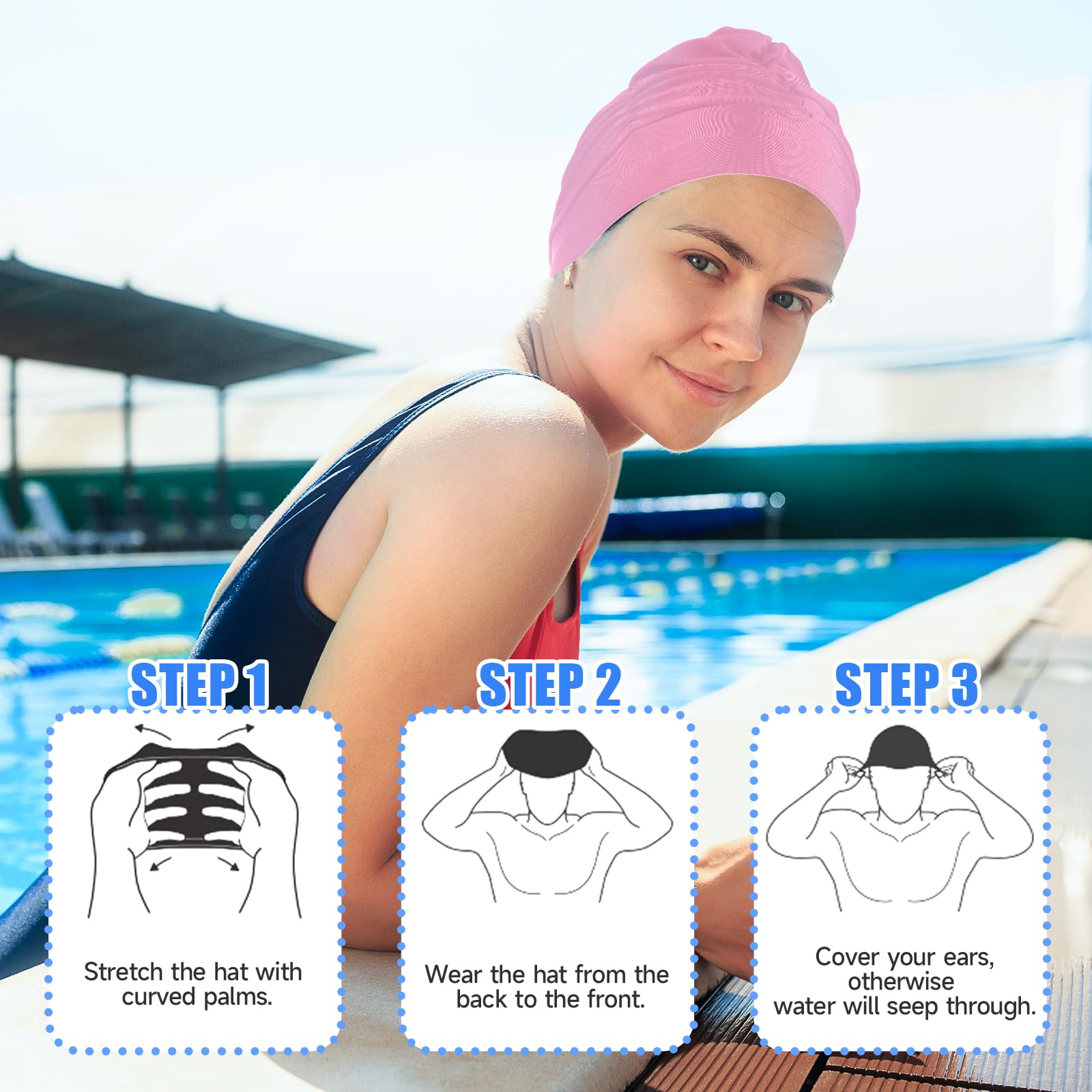 Cuffia Da Nuoto Retrò Per Donne - Bandana Elegante Per Piscina E Spiaggia - Foto 12