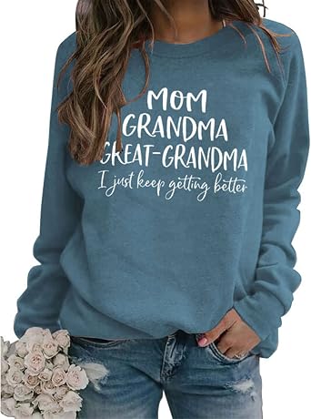 Grandma Sweatshirt For Womens Great Grandma Shirts Mom Pullover