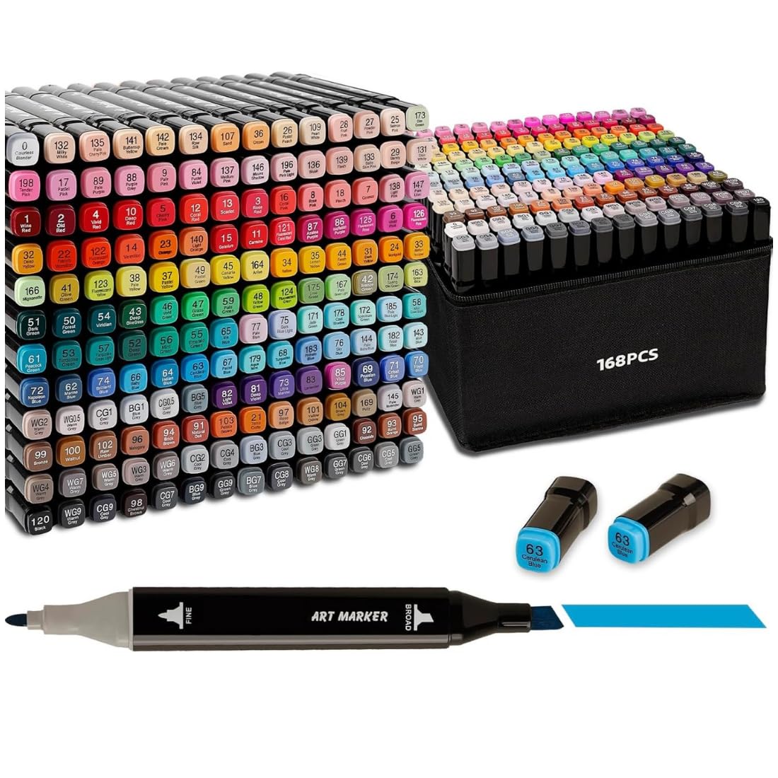 Genérico - Conjunto de Marcadores de Álcool com Pontas Duplas Fino