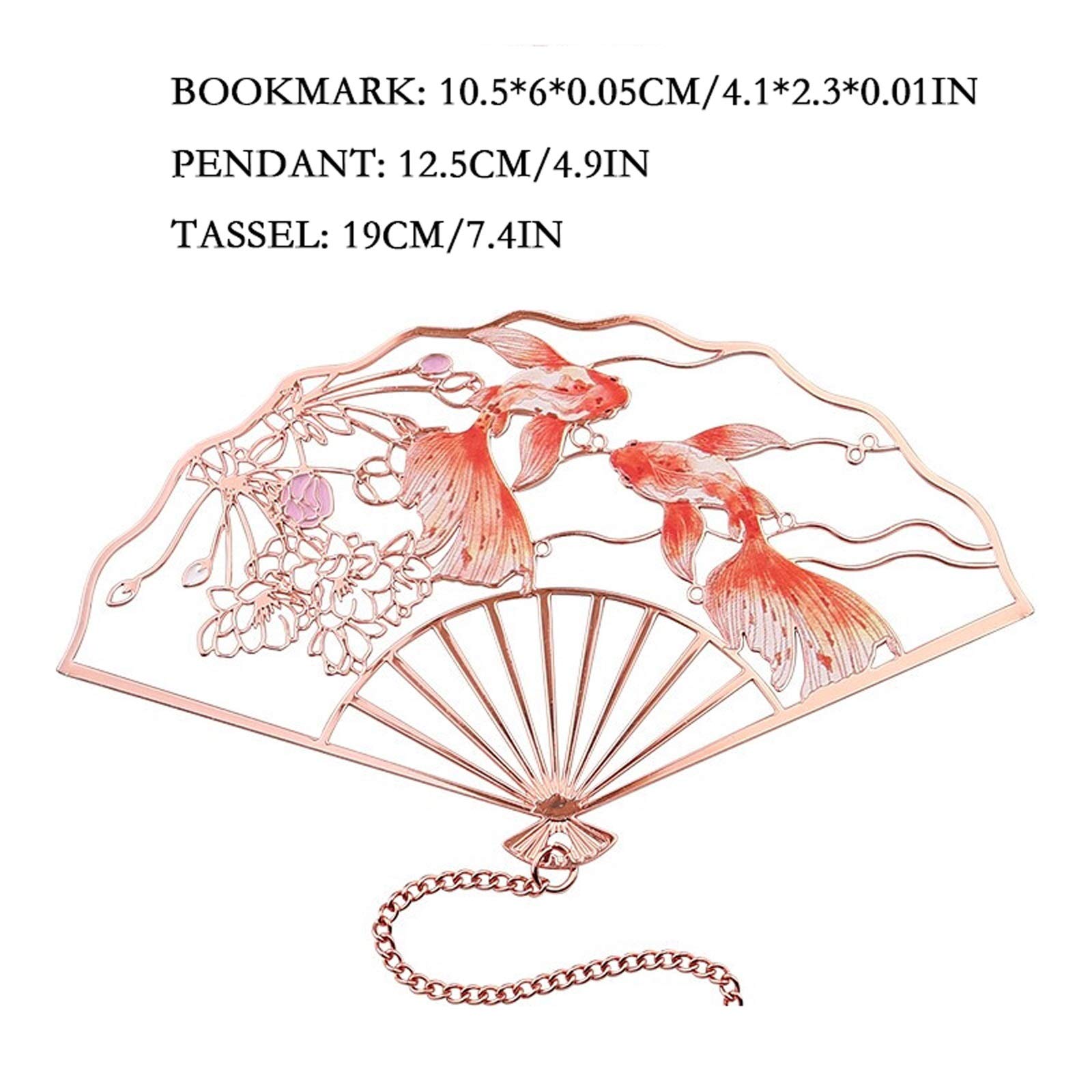 Marque Pages 2 Pack Signets en métal créatif EXQUISITED Signets creusés rétro Classiques, Cadeau Parfait pour Les lecteurs (Pendentif Tassel +) Signets (Color : A)
