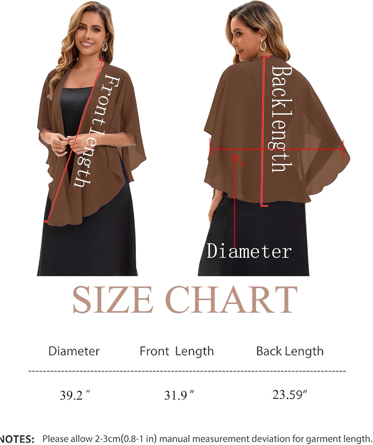 Baoqiya Chiffon Shawl Evening Scarf Shawls and Wraps for Women Wedding Party Bridal Scarves Cover Ups - Image 5