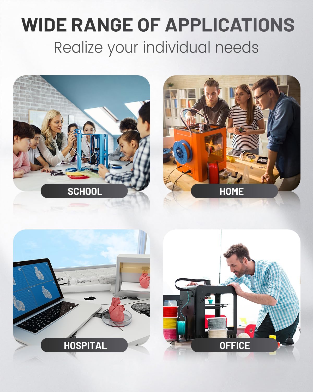 COLIDO ABS Filament 1.75mm,High Abrasion and Heat Resistance,no Clogging,Neat Winding,3D Printer Filament 1kg Spool (2.2lbs),Dimensional Accuracy +/- 0.02mm, Suitable for Most 3D Printers.(1-Orange