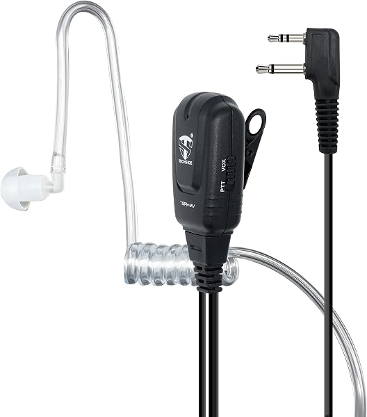 TechSide TSPN-MV Microphone Serre-tête pneumatique 2 Broches Midland avec VOX |Radios bidirectionnelles |Compatible avec G7 G8 G9 Pro M24 Plus M48 M99 G6 XT G7 XTR ICOM |Vigilance Sicurezza Airsoft - 1