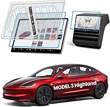 REEVAA 2025 New Tesla Model 3 Highland Screen Protector [No Glare & Fingerprint], 9H Tempered Glass Fit for 2024-2025 Model 3 Highland, with Alignment Kit Accessories, Matte