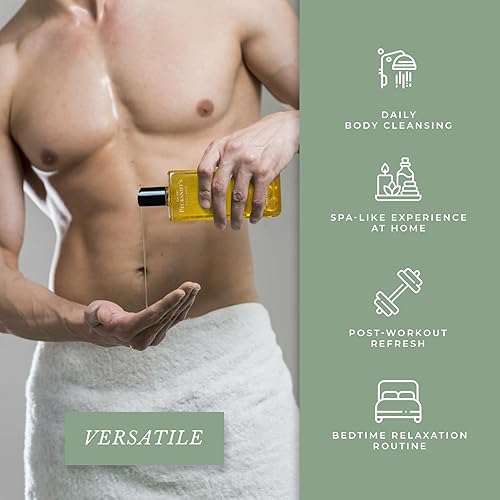 Miniatura 4 de Pecksniff's Gel de baño y ducha hidratante de lujo para hombre  Ducha de lujo con aroma cítrico Fougere  Gel de baño para hombre  Aroma activo