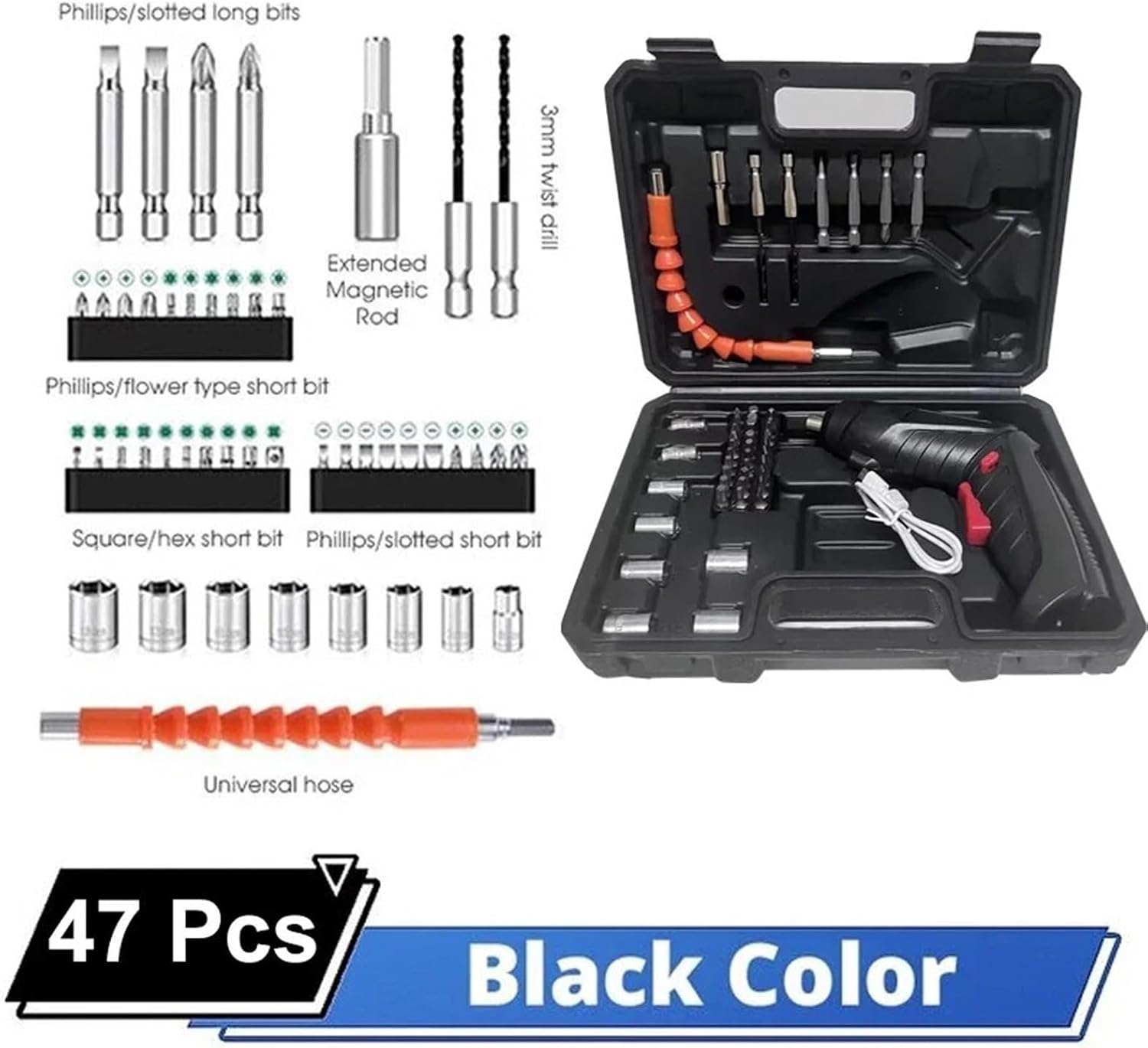 Electric Screwdriver, 3.6v Power Tools Set Household Maintenance Repair Mini Electric Drill Cordless Screwdriver,Cordless