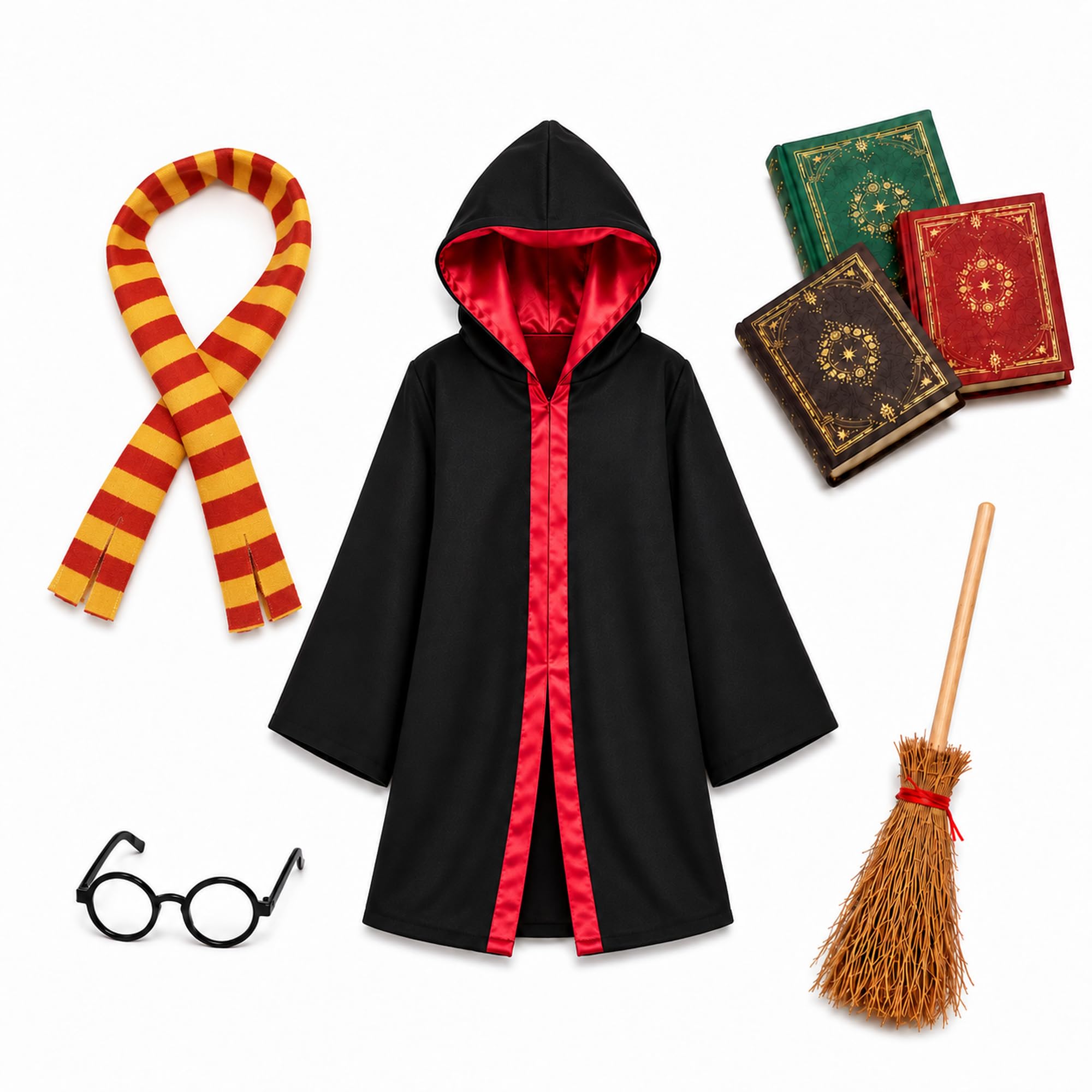 Wizard Clothes and Props Set for Christmas Elf Doll, 7-Piece Outfit Set
