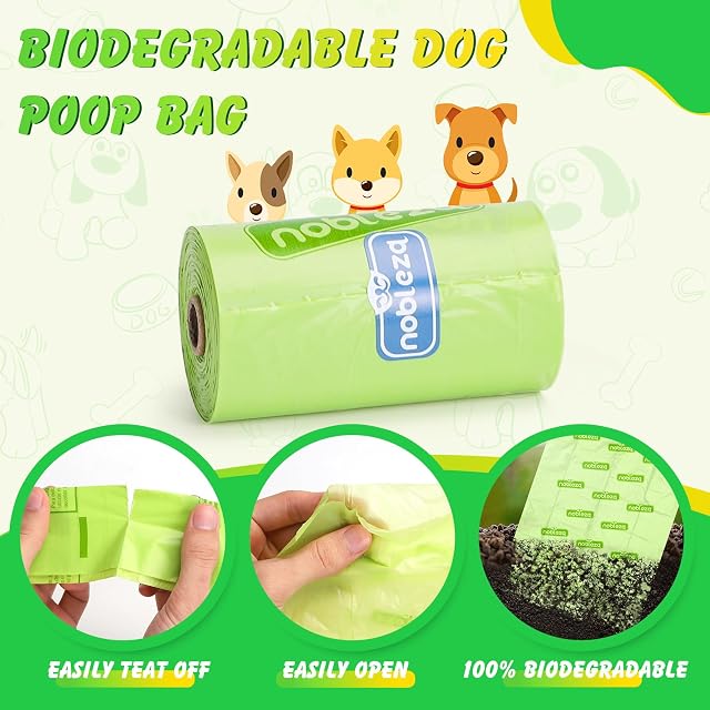 Foto 6 de 8 de Nobleza Bolsas para caca de perro con 1 dispensador, 360 bolsas para caca