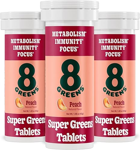 Miniatura 14 de 8Greens - Tabletas de super vegetales | Súper polvo de vegetales, tableta de superalimento, metabolismo, inmunidad y enfoque, tabletas efervescentes