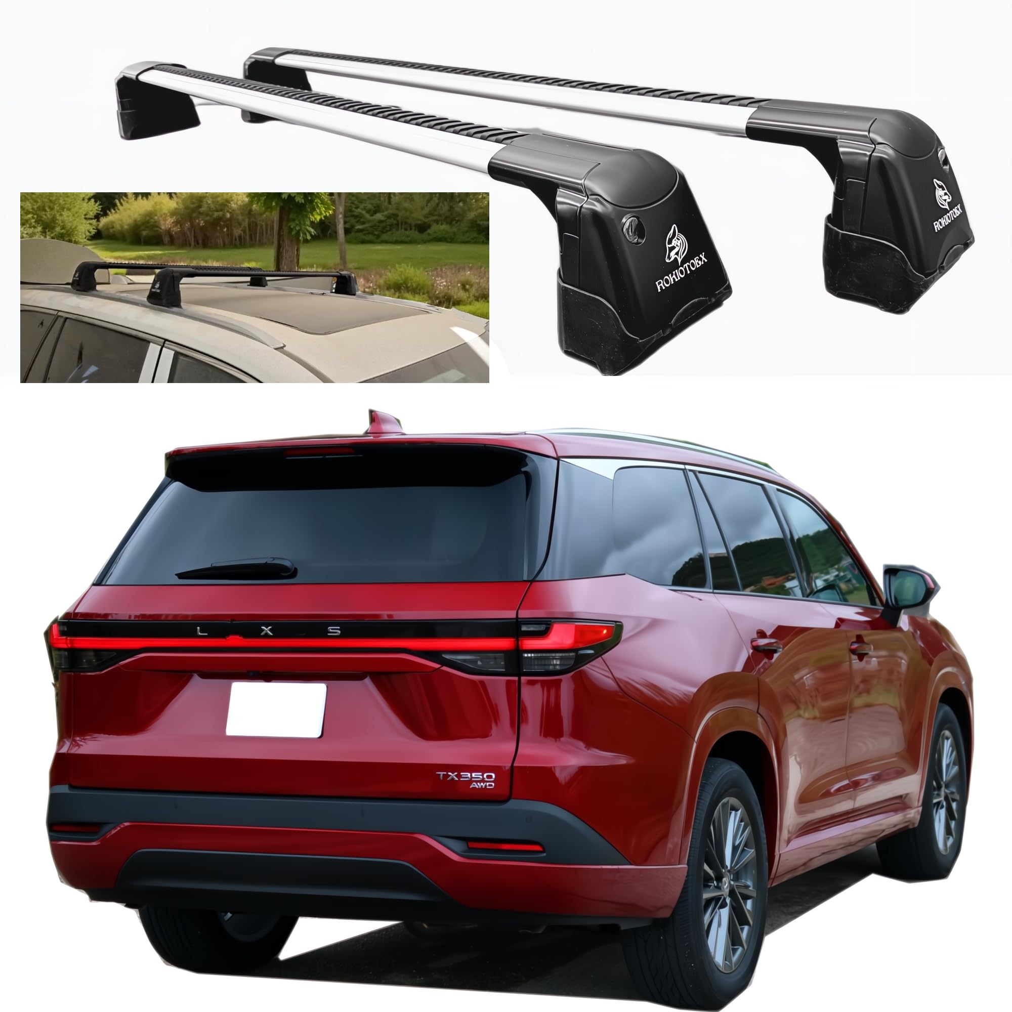 Amazon.com: Roof Rack CrossBars -Fit for 2024-2026 Lexus- TX Flush