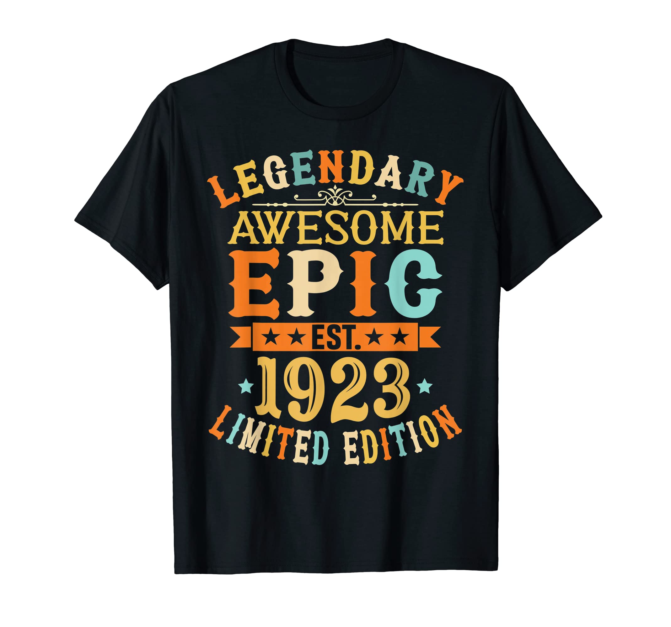 Est 1923 Limited Edition 99th Birthday Gifts 99 Year Old T-Shirt