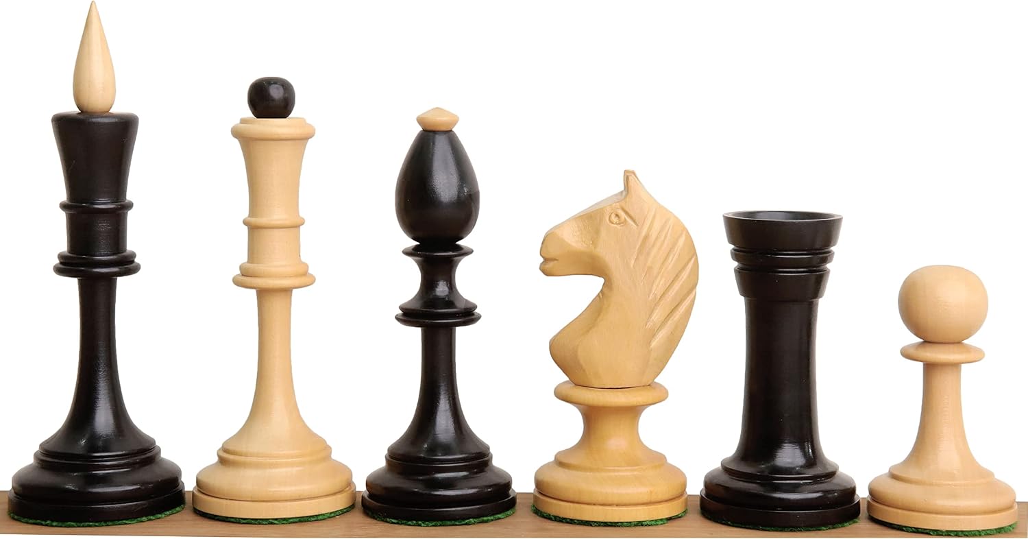 Royal Chess Mall- 4.8" Averbakh Soviet Russian Chess Pieces Only Set- Double Weighted Boxwood