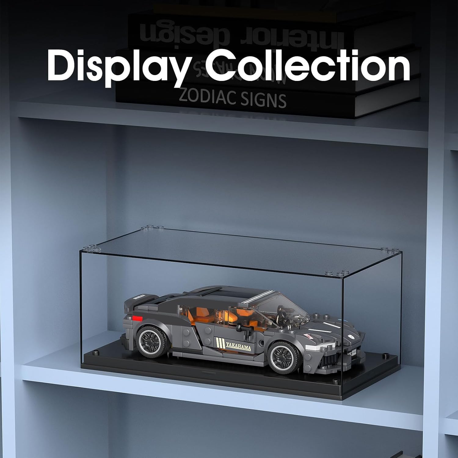 Mould King 27052 Speed Champion Classic Cars MOC Building Sets & Display Case, Creative Racing Car for Boys Age 14+, Cool Vehicles Model Toys Birthday Gifts for Adults/Teens, 386 PCS