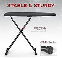 Vista 4 de Tabla de Planchar de Tamaño Completo 54x14, RAINHOL Tabla de Planchar de Alta Resistencia con Cubierta Resistente y Acolchada, Tablas de Planchar