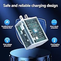 Vista 2 de Dayaoncy Compatible with iPhone Charger Fast Charging, 20W USB C Wall Charger with 3Pack 10FT USB C to Lightning Cable, Phone Cable Fast Charging