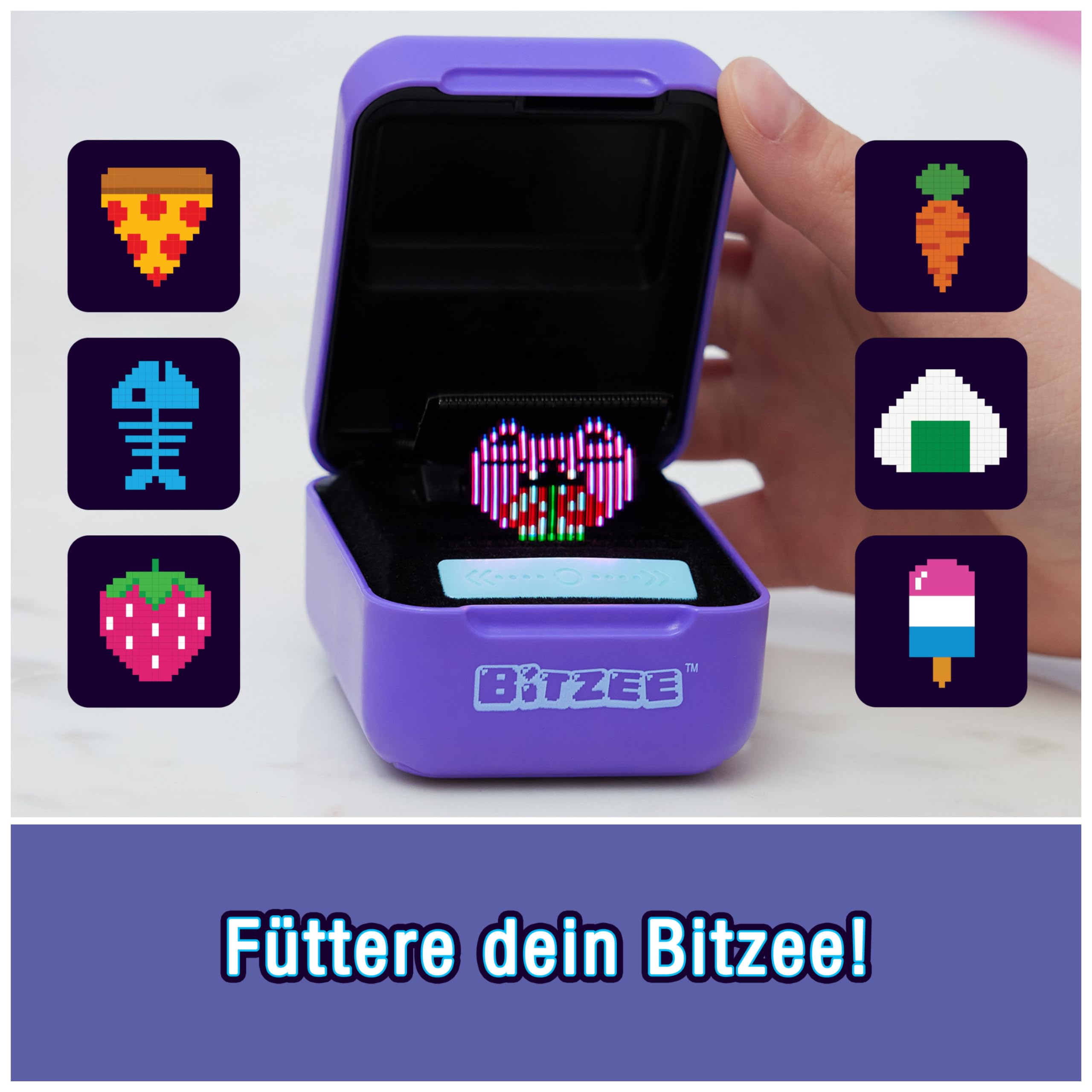 Bitzee - 15 Digitale Haustiere zum Anfassen, interaktives Spielzeug mit 15 virtuellen elektronischen Tieren, die auf Bewegung und Berührung reagieren, lila, ab 5 Jahren