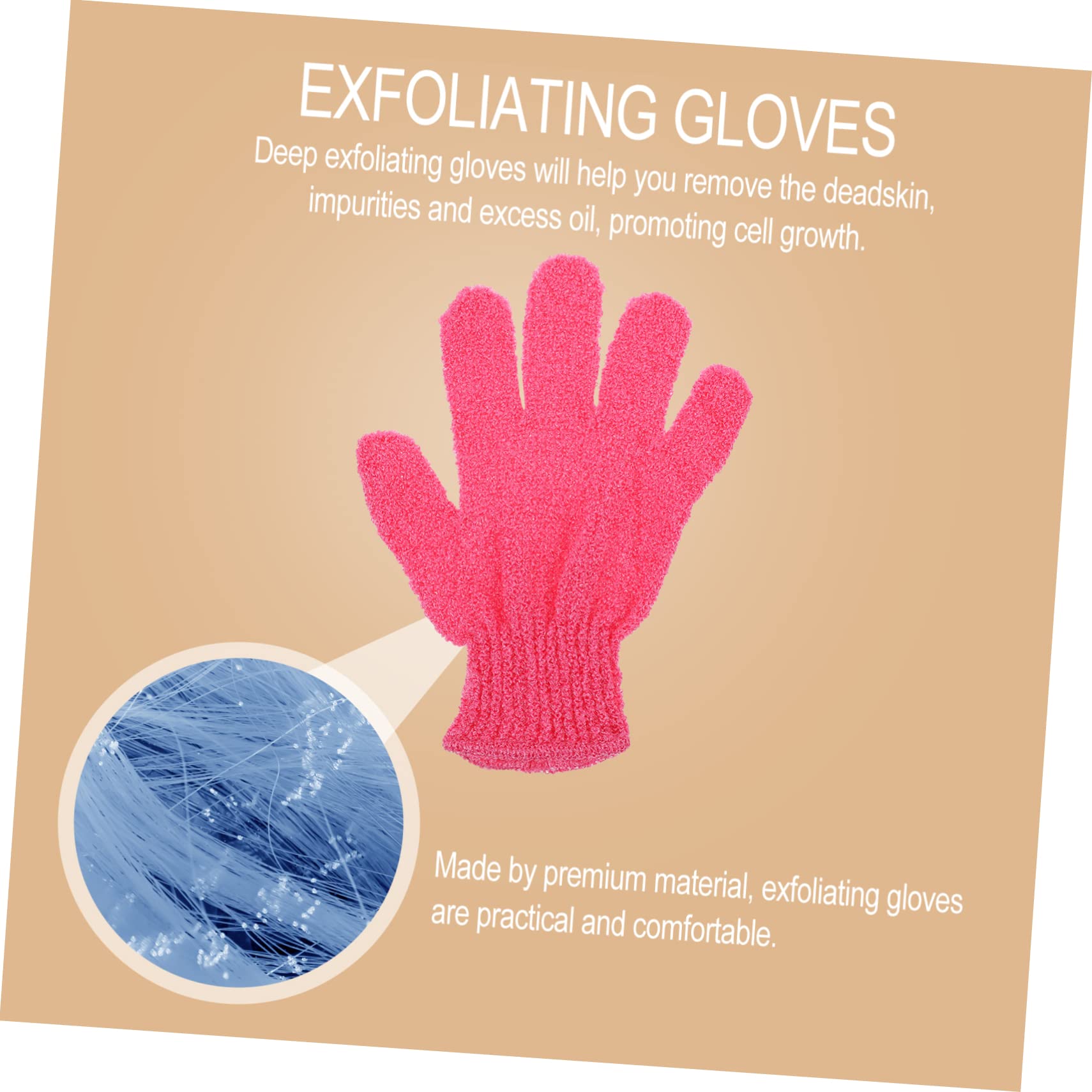 minkissy 32 guantes de baño de cinco dedos, guantes de baño, de masaje, depurador de para accesorios de limpieza corporal, exfoliantes corporales, toallas de, toalla de
