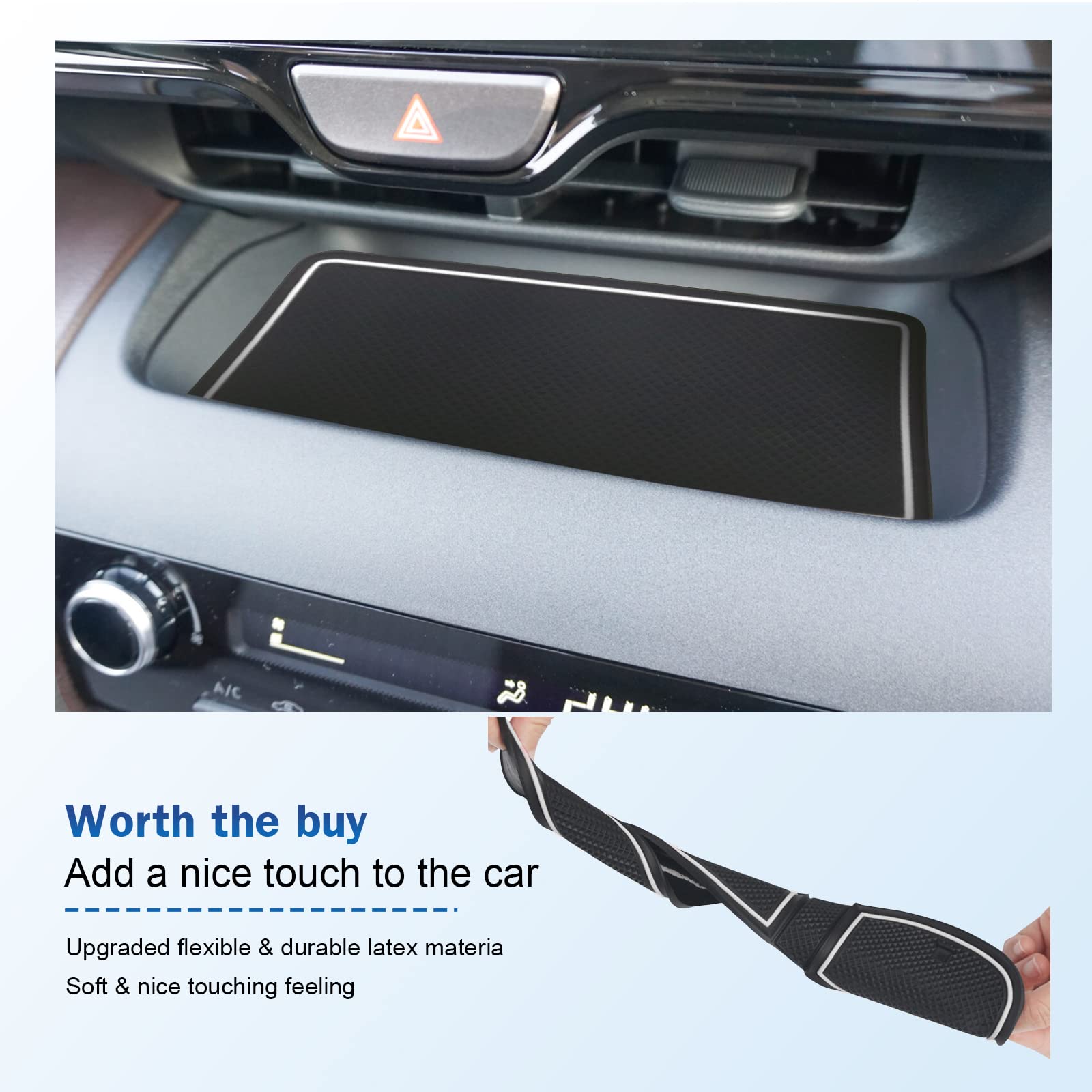 SHAOHAO Tappetini Compatibile con Toyota Yaris Cross SUV 2021-2025 Anti-polvere antiscivolo Supporto tazza interno Tappetini Antiscivolo AntiGraffio in Gomma toyota yaris accessori nero