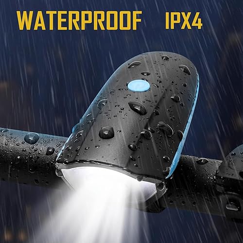 Miniatura 5 de Luz de bicicleta, luz de bicicleta súper brillante de alto lúmenes, 5+3 modos USB recargable para bicicleta y juego de luces traseras, luz delantera