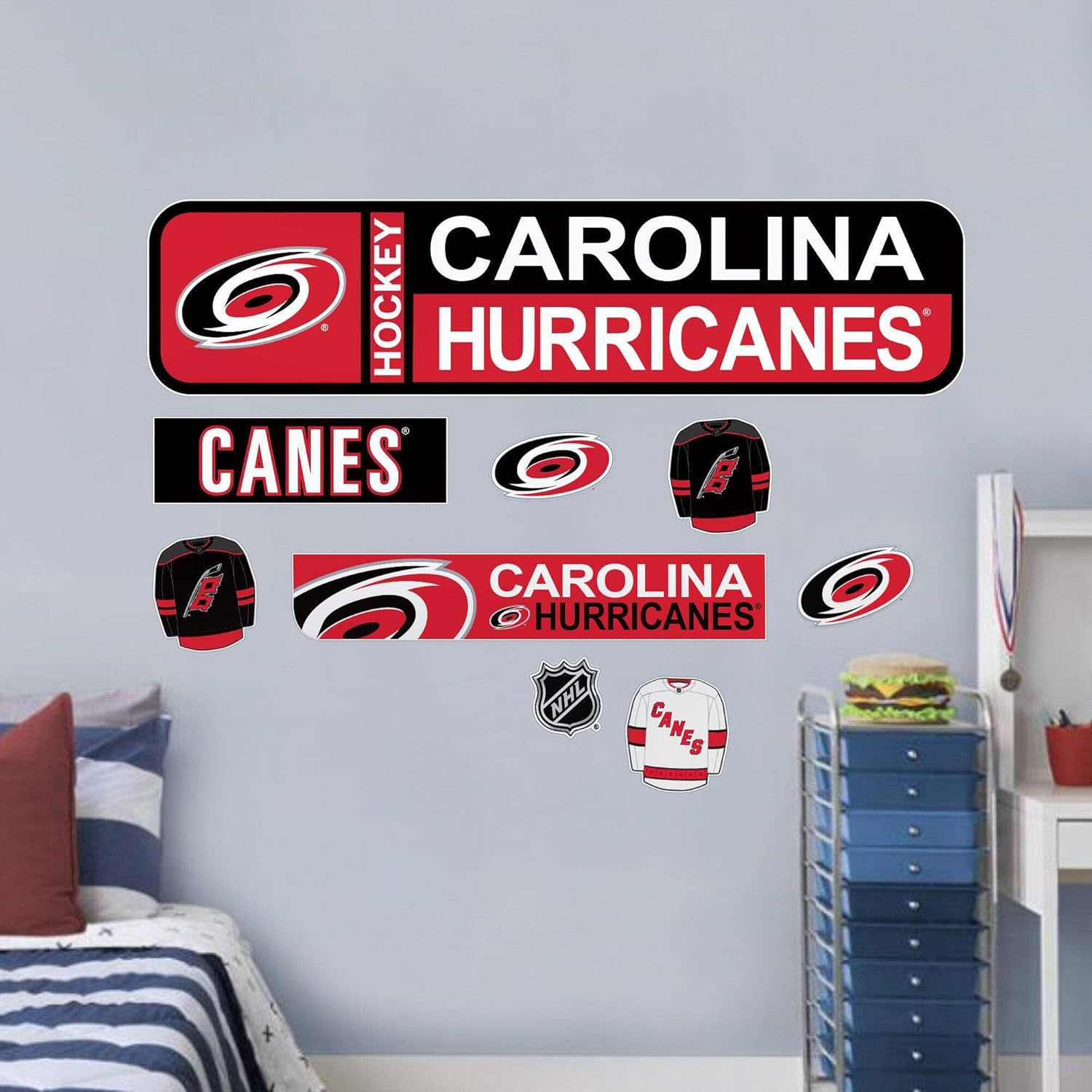 Sports Decor Carolina Hurricanes Repositionable Wall Decal Set - Street Signs