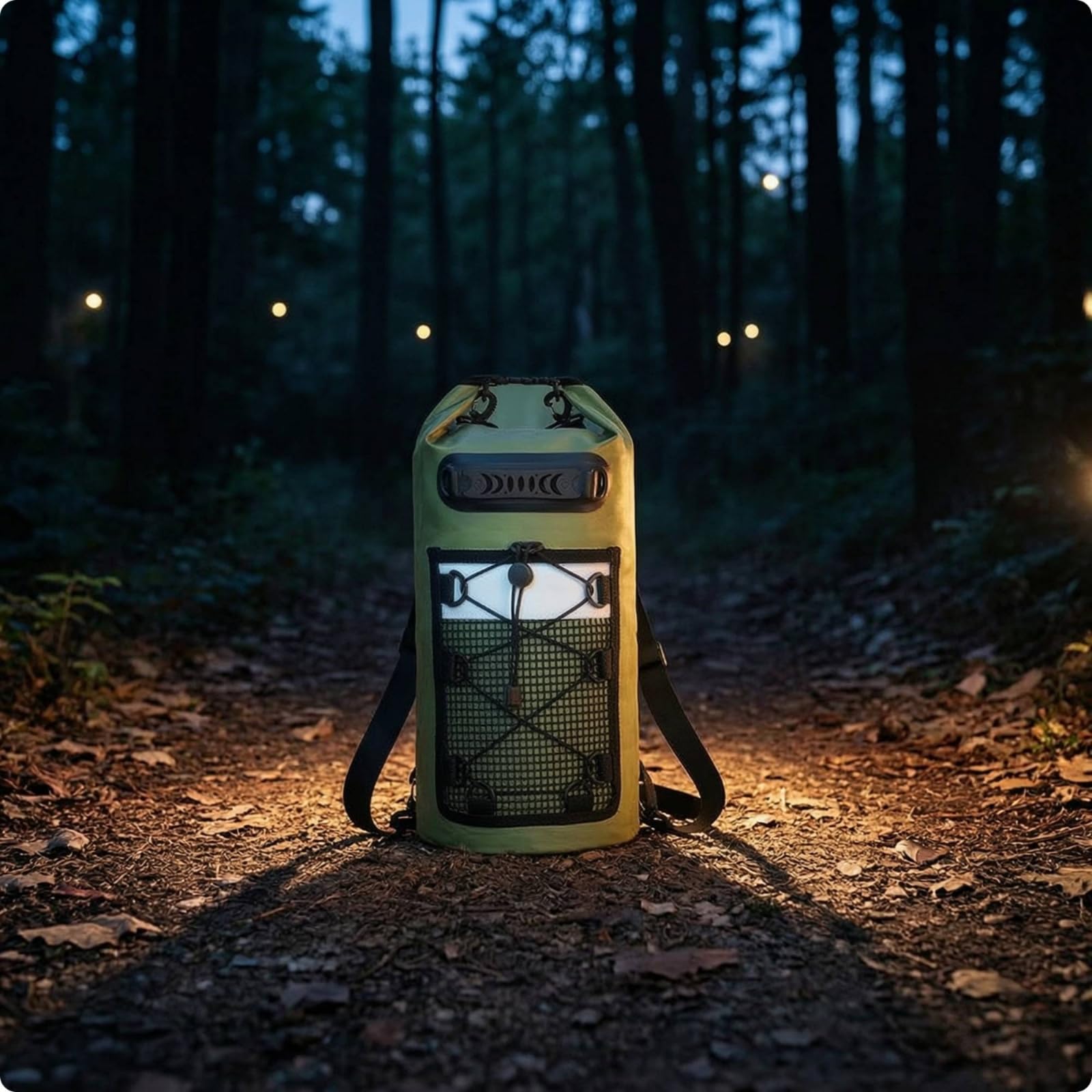 Zaino Impermeabile Outdoor Borsa Stagna Sacca a Tenuta Stagna Zaino a Rotolo in Tessuto Pvc Rivestito con di Chiusura Arrotolata E Compressone Adatto, Array, Giallo, 30L