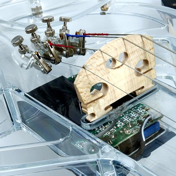 4/4 Electric Violin Transparent Body Plastic Violin called Crystal Violin