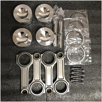 EA888 Forged Piston Forged Conrod Fit For EA888 GEN3 23mm Pin Full Kit Color 83 9.3 MOLY COATED