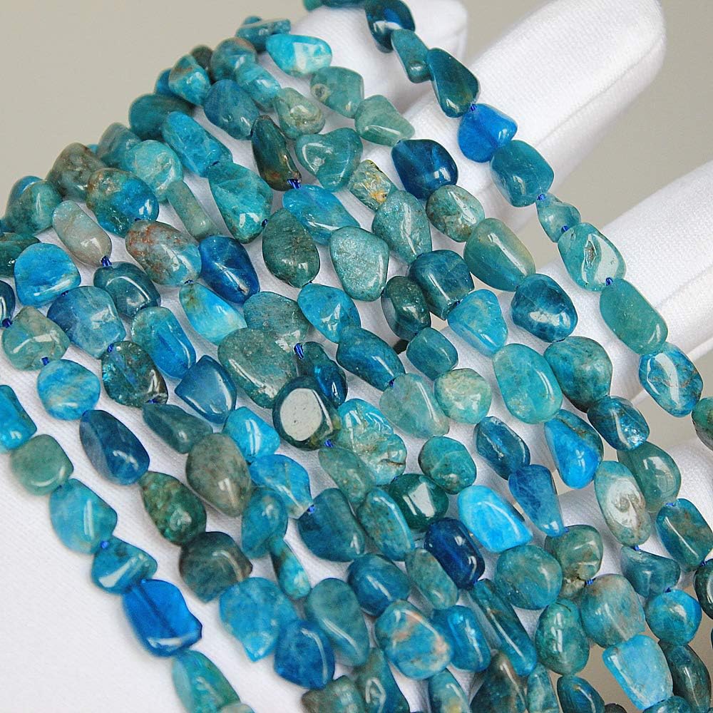 MJDCB Natural Irregular Shape Stone Beads 4-8mm Apatite Gemstone Energy Cured for Jewelry Making Bracelet Necklaces - Image 4