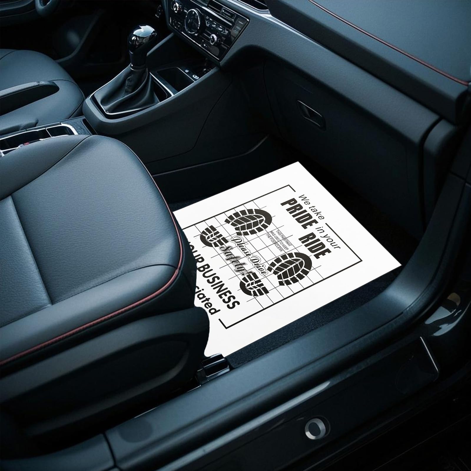 White Car Paper Floor Mats 100Pcs Vehicles Disposable Floor Pads Temporary Cars Floor Protector Automotive Mat Covers Protector — view 4