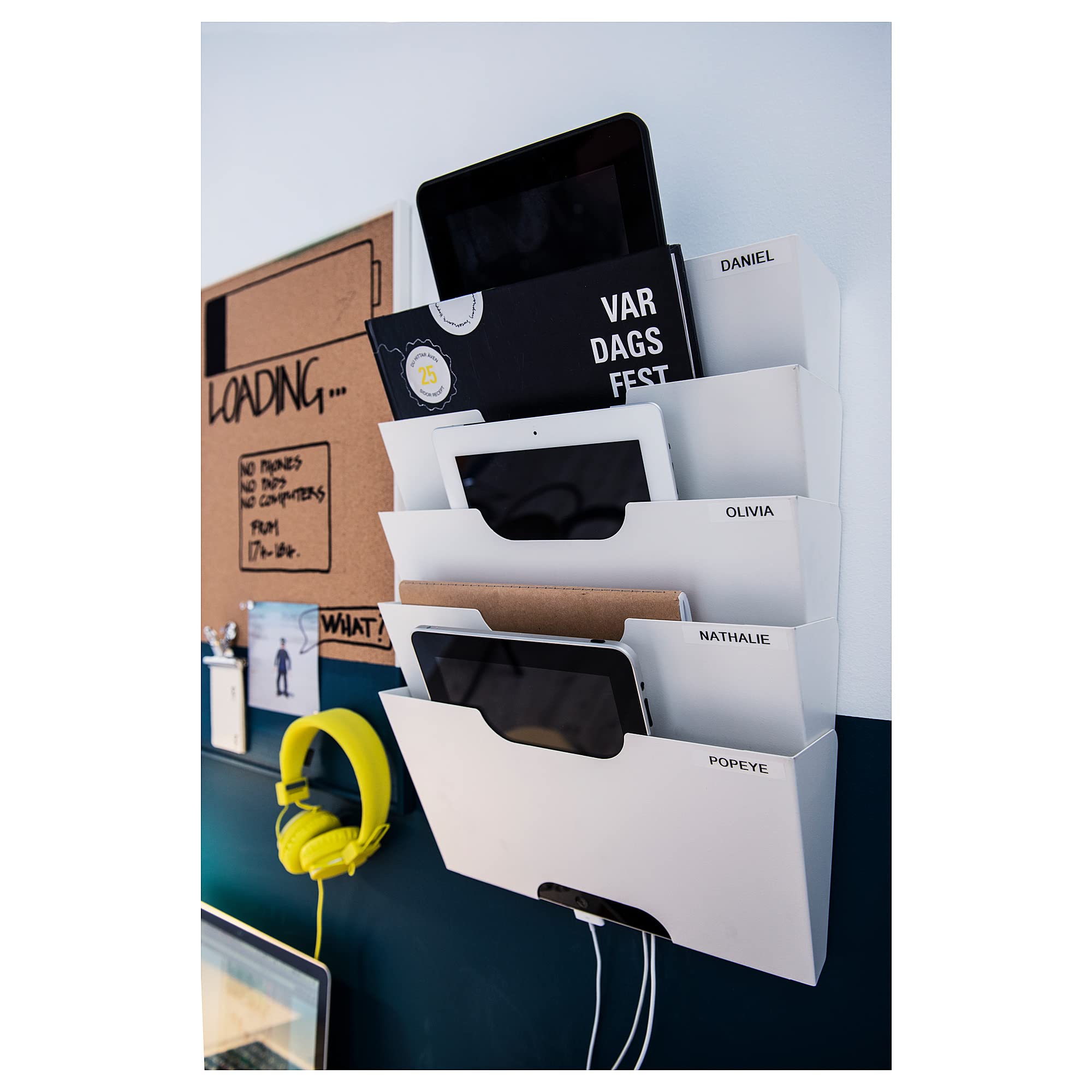 IKEA KVISSLE Wand-Zeitungsstnder Wei fr Zeitschriften & Akten