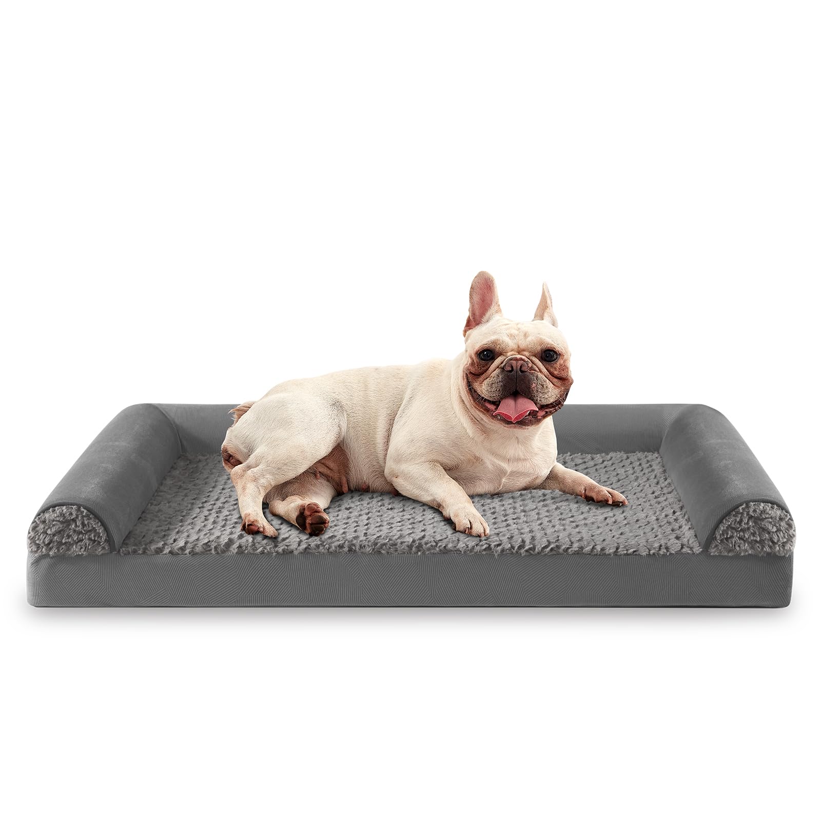 FURTIME Cuccia per cani di taglia media, ortopedica, 71 x 58 cm, lavabile, ergonomica, con imbottitura rimovibile, antiscivolo, in gommapiuma, ortopedica
